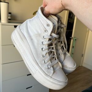 White Platform Converse